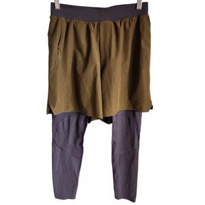 Lululemon Small Cold Terrain 2 in 1 Short 6" Inseam Shorts Tights Running Men's